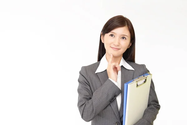 Office lady leende — Stockfoto