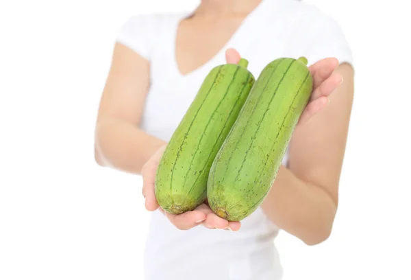 Woman with vegetables — Stock Photo, Image