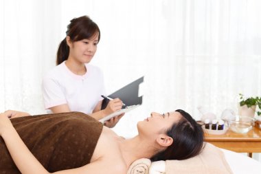 kadın rahatlatıcı spa Salonu