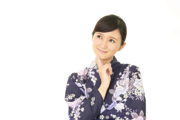 아름 다운 일본 여자 웃 고 — 스톡 사진