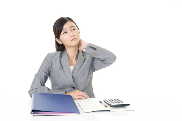 Cansada mujer de negocios asiática —  Fotos de Stock