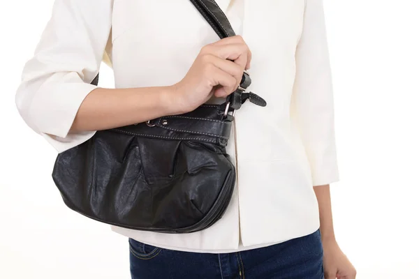 Woman with a bag — Stock Photo, Image