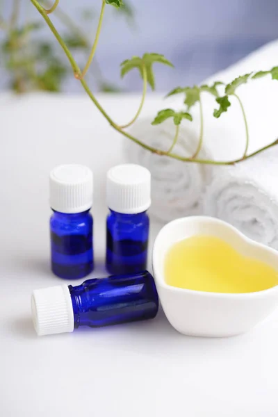 Bottle of essential oils — Stock Photo, Image