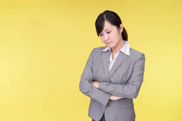 Disappointed Asian business woman — Stock Photo, Image