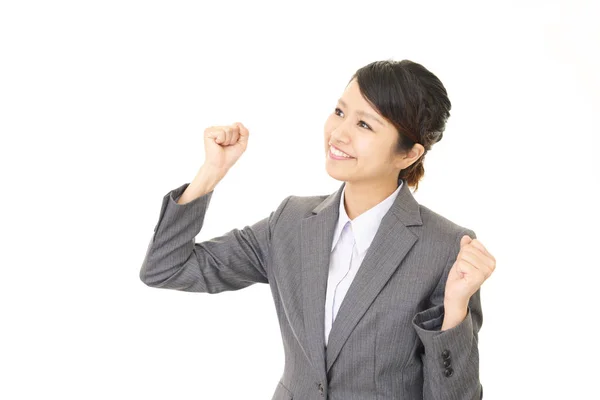 Mulher de negócios desfrutando de sucesso — Fotografia de Stock