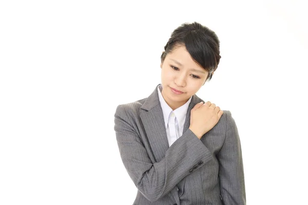 Tired Asian business woman — Stock Photo, Image