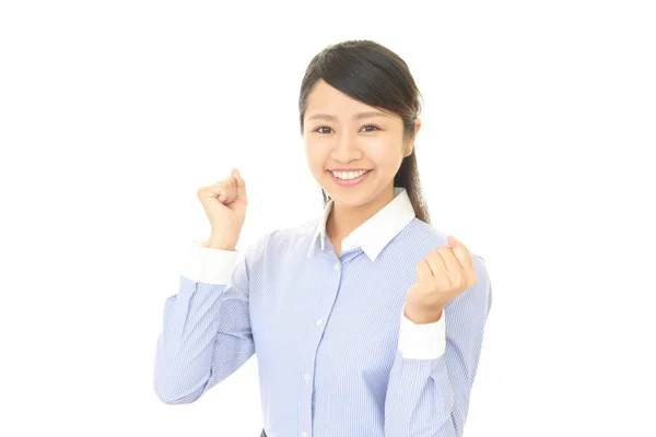 Business woman enjoying success — Stock Photo, Image
