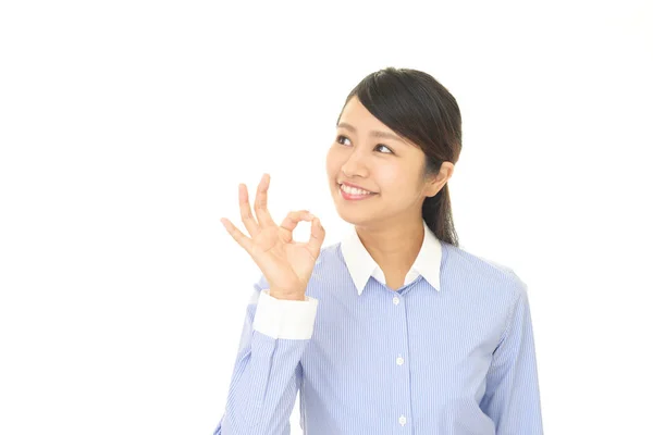 Mulher de negócios desfrutando de sucesso — Fotografia de Stock