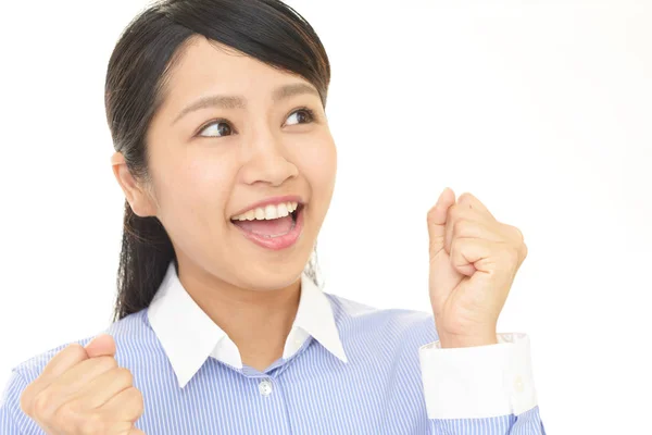 Feliz joven mujer — Foto de Stock