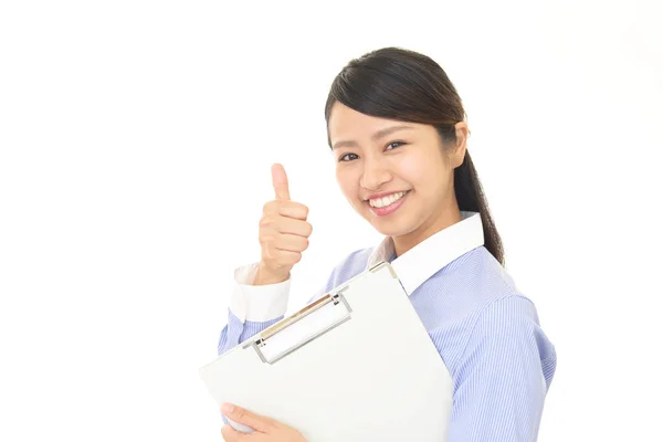 Mulher de negócios desfrutando de sucesso — Fotografia de Stock