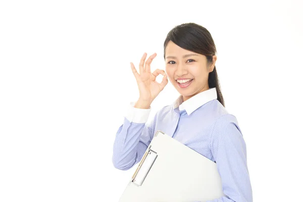 Business woman enjoying success — Stock Photo, Image