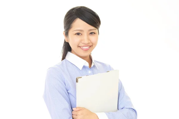 Office lady smiling — Stock Photo, Image