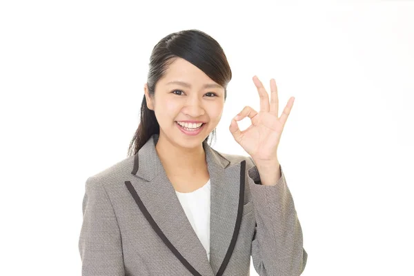 Business woman enjoying success — Stock Photo, Image