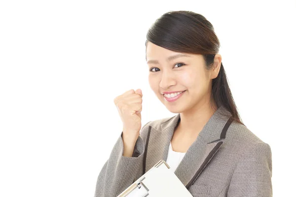 Business woman enjoying success — Stock Photo, Image