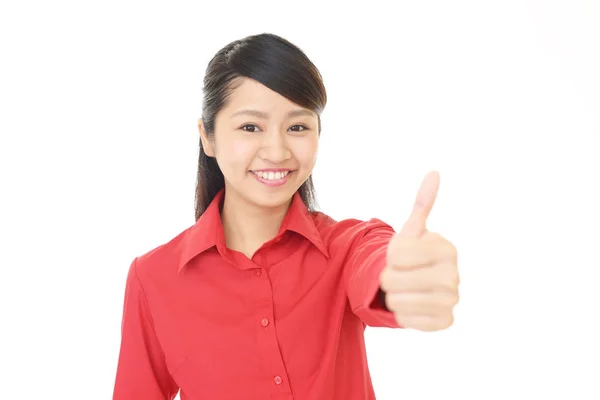 Feliz joven mujer — Foto de Stock