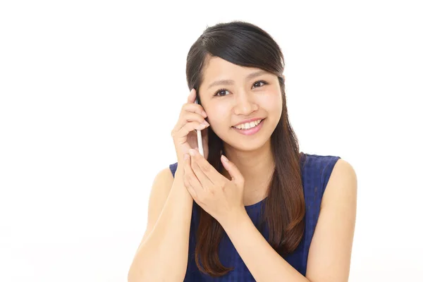 Woman with a smart phone — Stock Photo, Image