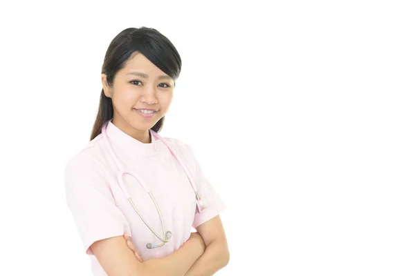 Uśmiechnięta kobieta pielęgniarka — Zdjęcie stockowe