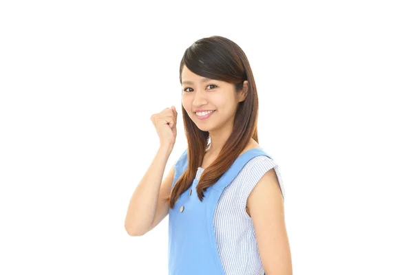 Happy Asian housewife — Stock Photo, Image