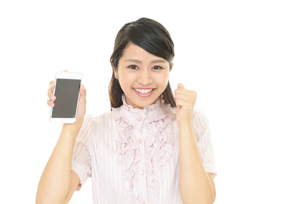 Woman with a smart phone — Stock Photo, Image