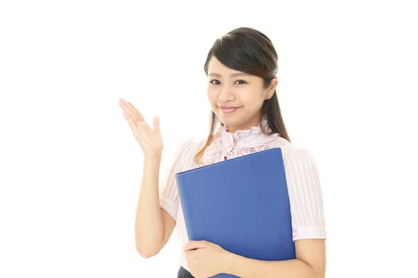 Office lady smiling — Stock Photo, Image