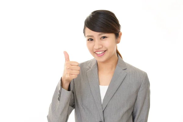 Mulher de negócios desfrutando de sucesso — Fotografia de Stock