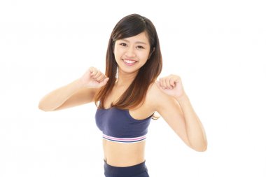 Güzel kadının streç yapması