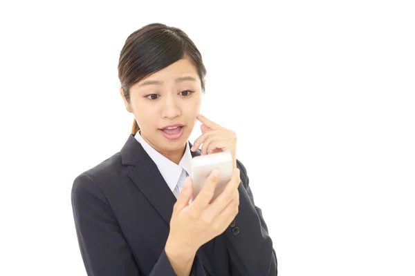 Surprised Asian business woman — Stock Photo, Image