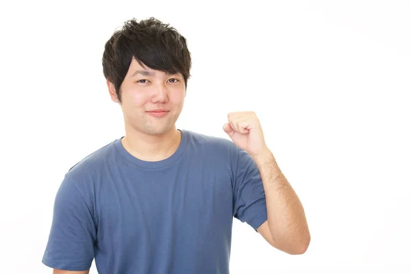 Feliz Joven Aislado Sobre Fondo Blanco — Foto de Stock