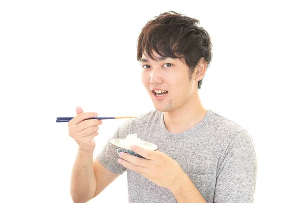 Man Who Eats Food — Stock Photo, Image