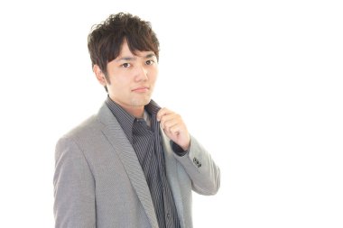 Yakışıklı bir adamın portresi.