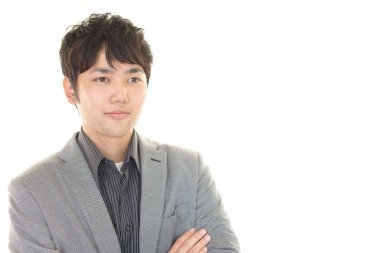 Yakışıklı bir adamın portresi.