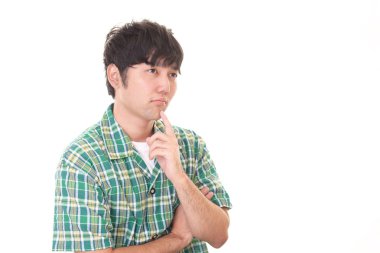 Huzursuz görünen adam portresi