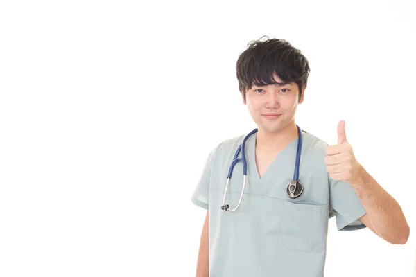 Doctor Showing Thumbs Sign — Stock Photo, Image