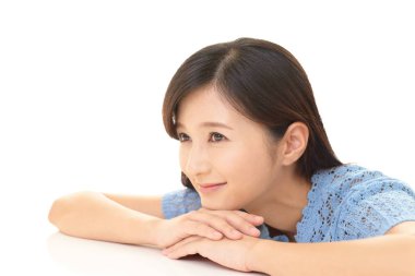 Rahat, güzel genç bayan..