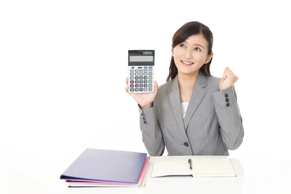 Mulher Negócios Desfrutando Sucesso — Fotografia de Stock