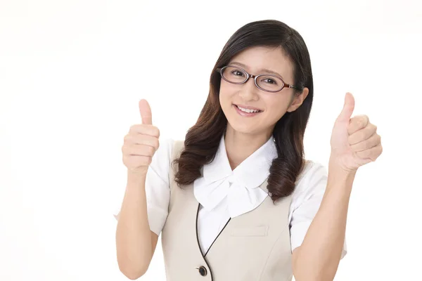 Business Woman Showing Thumbs Sign — Stock Photo, Image