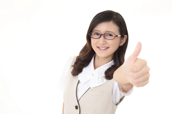 Business Woman Showing Thumbs Sign — Stock Photo, Image