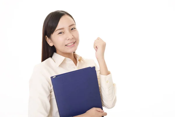 Mulher Negócios Desfrutando Sucesso — Fotografia de Stock