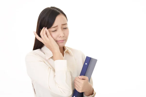 Woman Having Headache — Stock Photo, Image