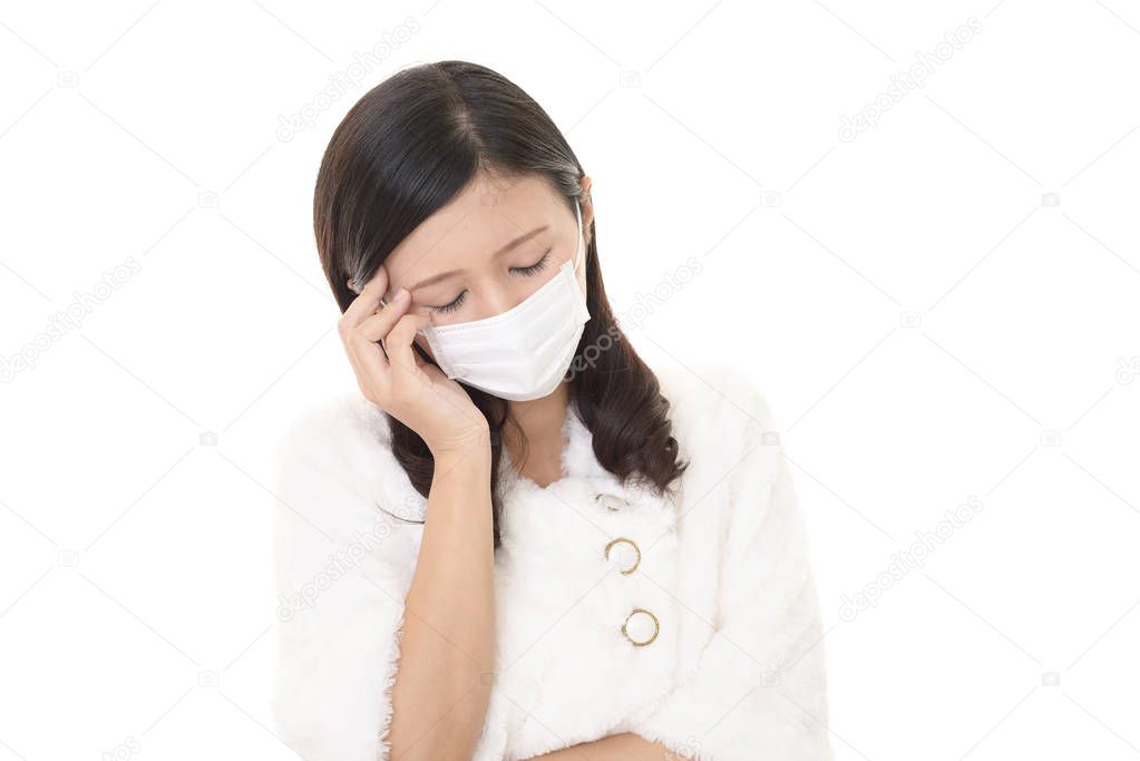 Woman got a cold