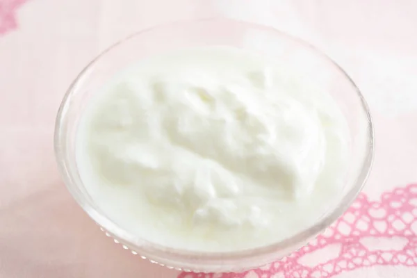 Healthy Delicious White Yoghurt — Stock Photo, Image