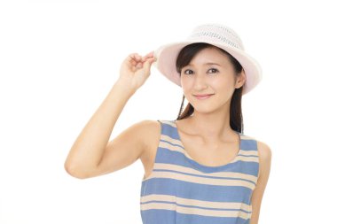 Rahat, güzel genç bayan..