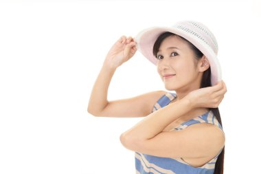 Rahat, güzel genç bayan..