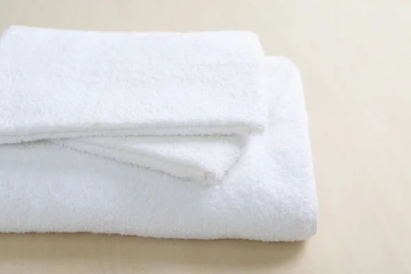 Pile White Towels — Stock Photo, Image