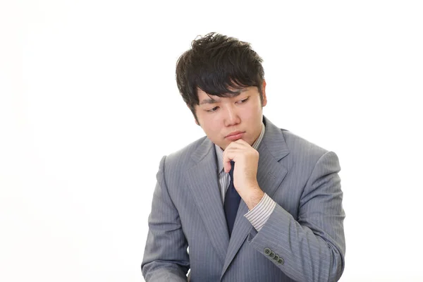 Retrato Del Hombre Negocios Que Incómodo — Foto de Stock