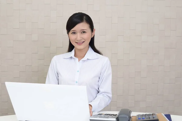 Trabalho Mulher Negócios Asiática — Fotografia de Stock