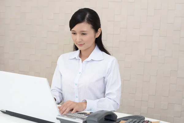 Trabalho Mulher Negócios Asiática — Fotografia de Stock
