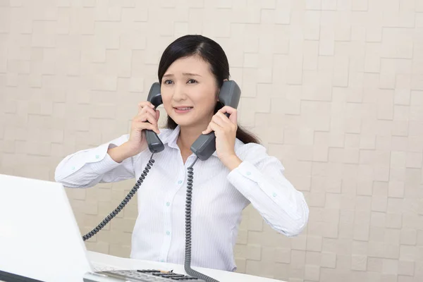 Business Woman Feeling Tired Stressed — Stock Photo, Image