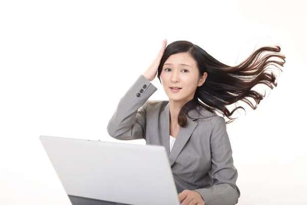 Frustrated Asian Business Woman — Stock Photo, Image