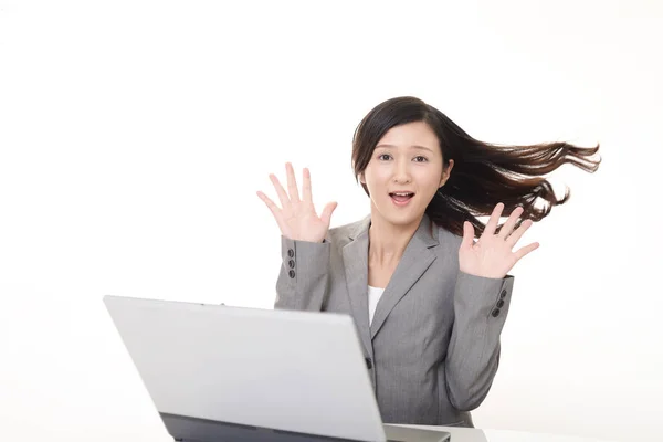 Surprised Asian Business Woman — Stock Photo, Image